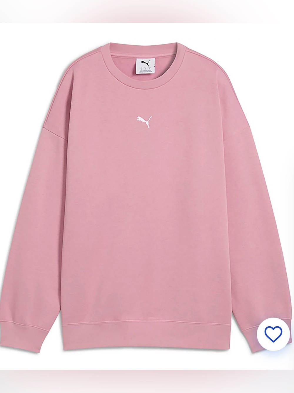 Puma Pink Logo Crewneck Sweatshirt
